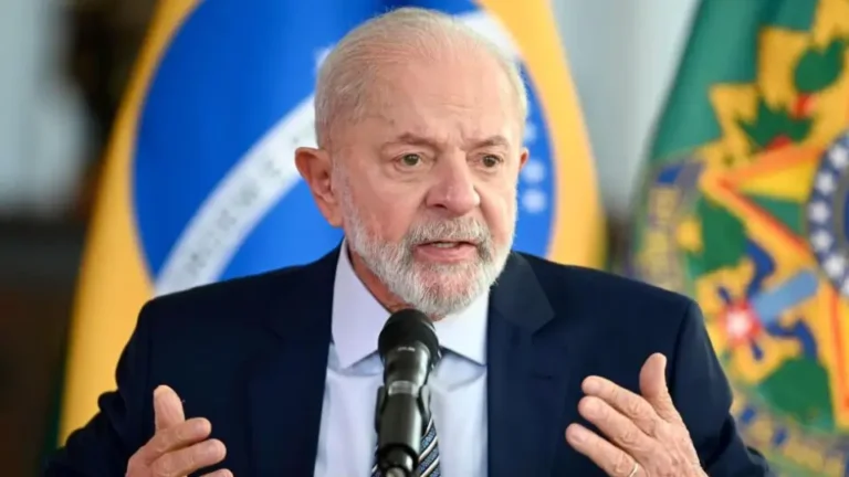 Lula da Silva durante una conferencia en Brasil respondiendo a los aranceles impuestos por Donald Trump