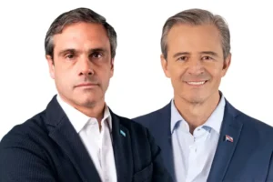 Bahl y Michel durante una entrevista, cuestionando el ajuste económico y presentando propuestas centradas en producción y empleo