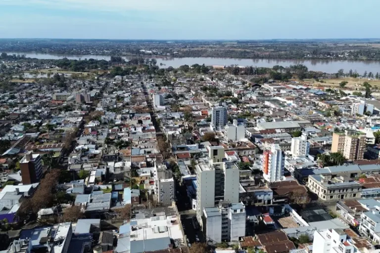 Foto aerea de la ciudad de Concordia Entre Rios