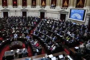 Recinto de la Cámara de Diputados de la Nación Argentina durante una sesión legislativa