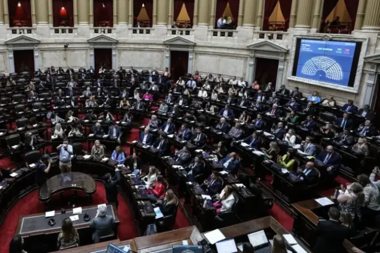 Recinto de la Cámara de Diputados de la Nación Argentina durante una sesión legislativa