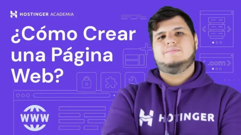 Instructor de Hostinger enseñando cómo crear una página web rápida y segura usando software libre