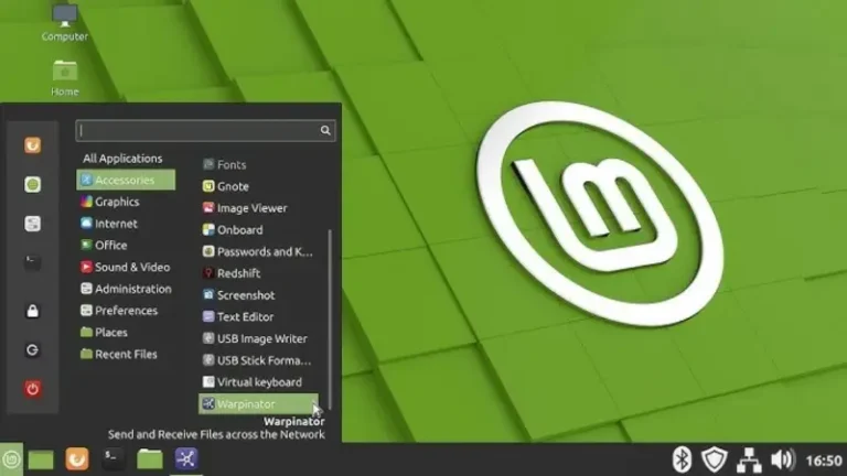 Interfaz de Linux Mint mostrando escritorio amigable e intuitivo para usuarios que migran de otros sistemas operativos