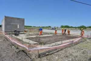 Avance de la obra de saneamiento cloacal en Villaguay, que ampliará el sistema y beneficiará a más de 70 mil vecinos con financiamiento del BID.
