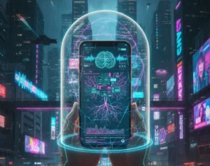 Aplicación de celular mostrando con guía para meditación.