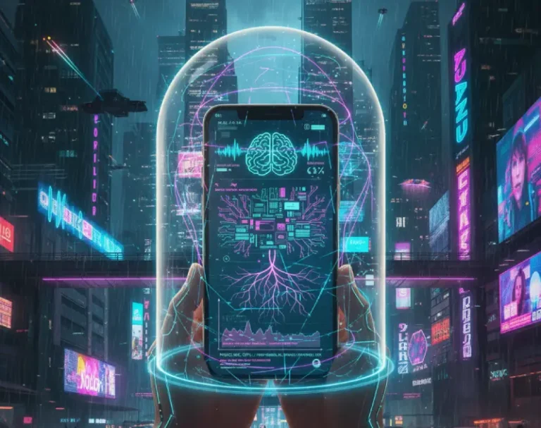 Aplicación de celular mostrando con guía para meditación.