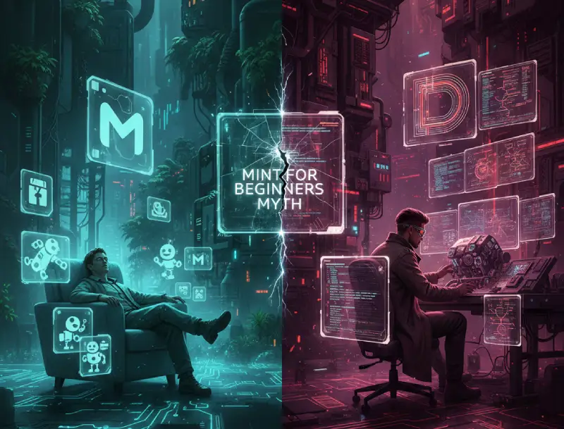 Contraste cyberpunk entre Linux Mint y Debian.