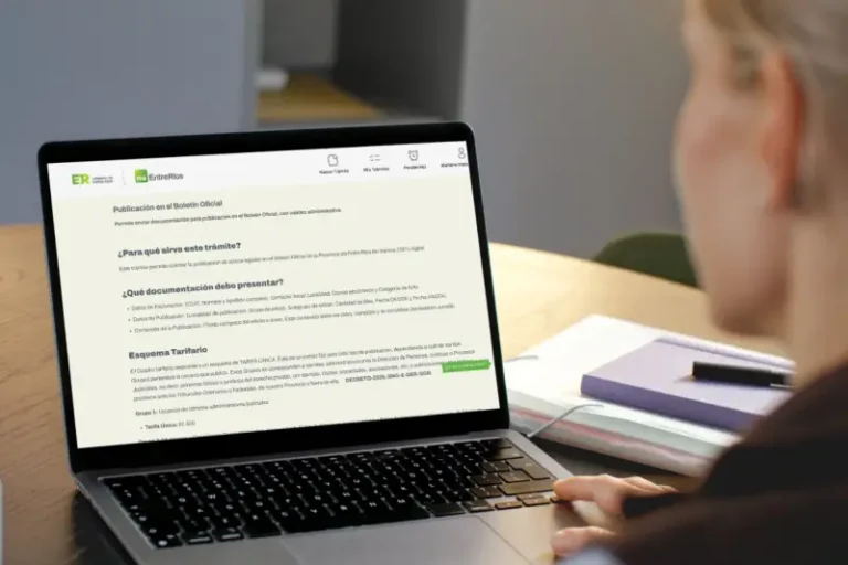 Secretaría operando el portal Mi Entre Ríos