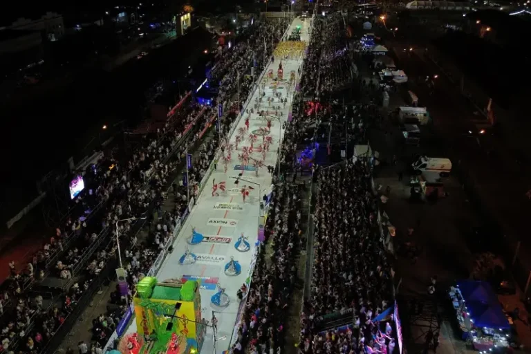 Vista desde un dron, carnaval Concordia 2026