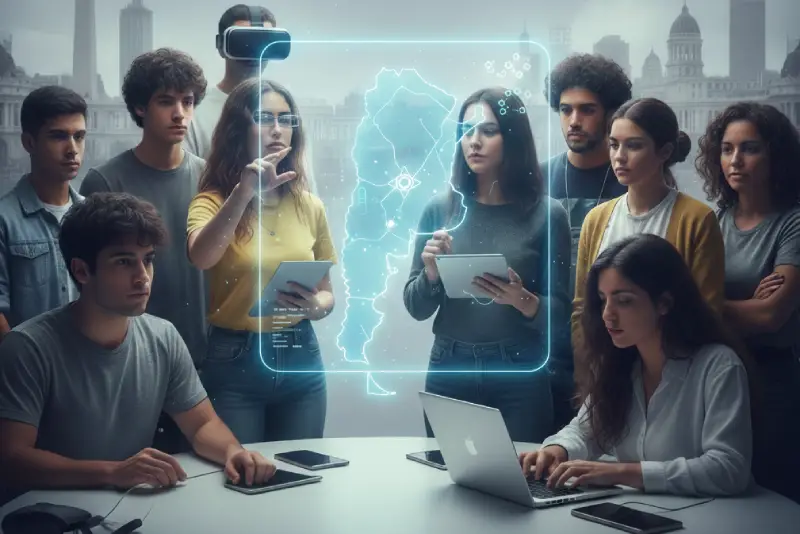 Jóvenes trabajando con herramientas tecnológicas en la nueva era digital