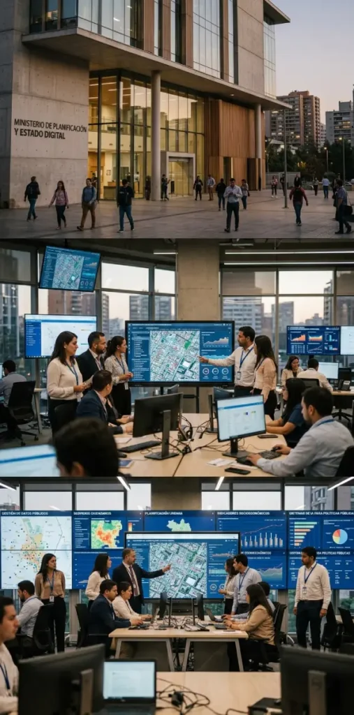 Funcionarios públicos analizan datos e inteligencia artificial aplicada a la modernización del Estado y las políticas públicas digitales.