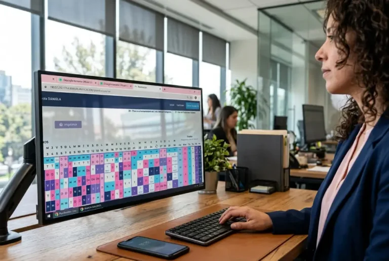 Sistema digital de planificación de Enfermería mostrado en una computadora del sistema de salud público de Entre Ríos