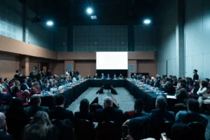 Autoridades y representantes del sector turístico durante la presentación de las VI Jornadas Nacionales de Turismo del Vino en la Asamblea del Consejo Federal de Turismo.