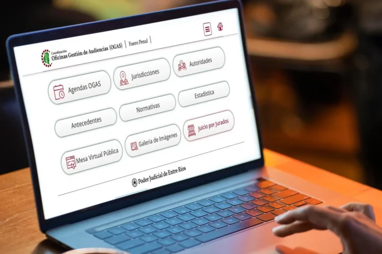 Micrositio web de las Oficinas de Gestión de Audiencias del Poder Judicial de Entre Ríos