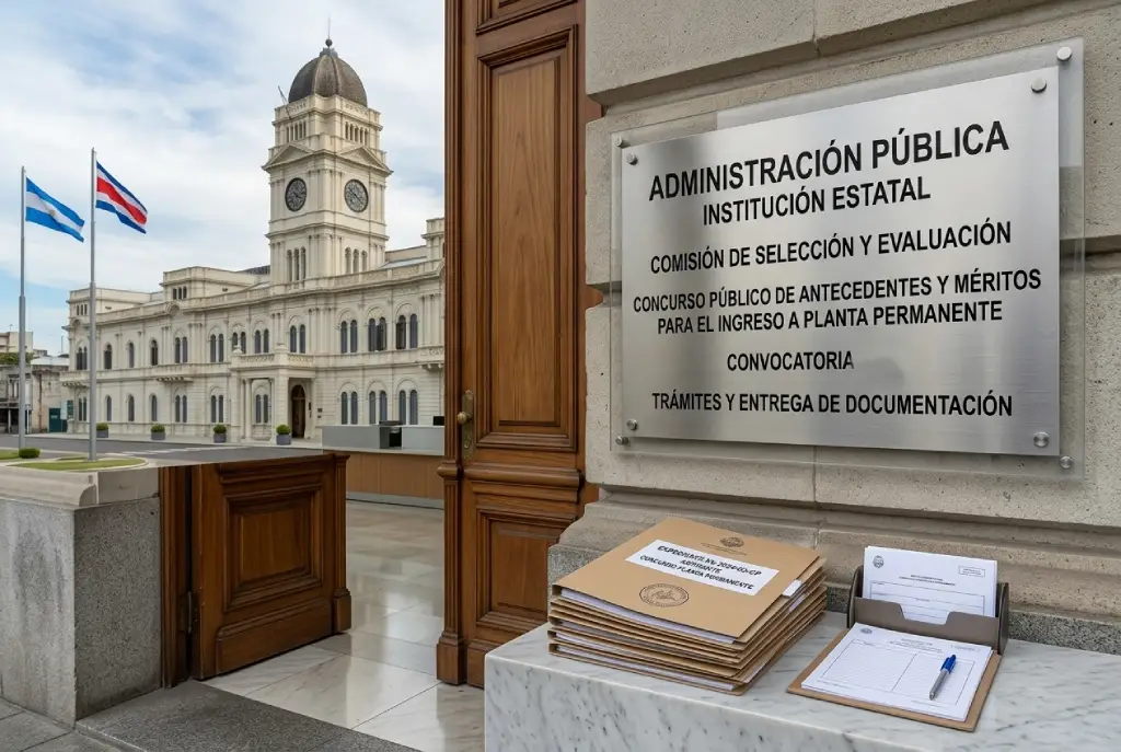 Edificio de la Unidad Ejecutora Provincial en el marco de un concurso para acceder a la planta permanente.
