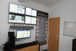 Centro de Monitoreo de Gualeguaychú para el seguimiento de niveles de agua y alerta temprana ante crecidas.
